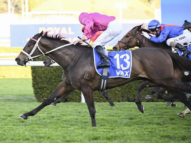 Fangirl wins the Group 1 Winx Stakes at Randwick for trainer Chris Waller and jockey James McDonald, August 19, 2023. The win was also Chris Waller's 150th Group 1. Picture: Bradley Photos DIGITAL USE ONLY,