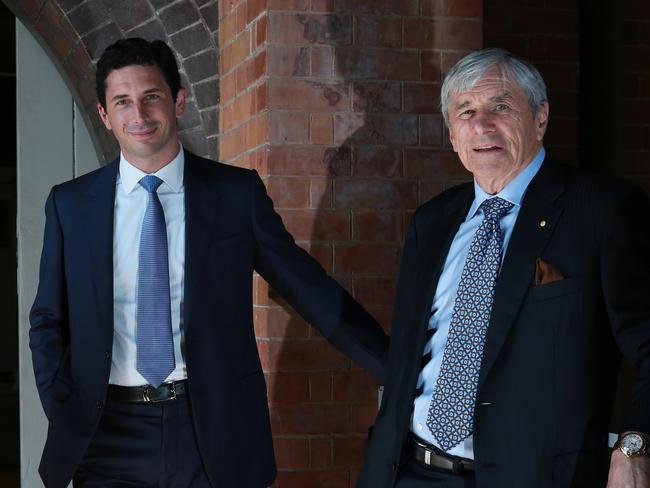 Ryan Stokes appointed CEO of Seven Group Holdings. Pictured with father Kerry Stokes (R).  Pic - Britta Campion