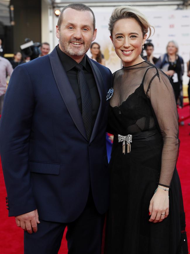 Neighbours stars Ryan Moloney and Eve Morey, who’s going for Gold. Picture: AAP