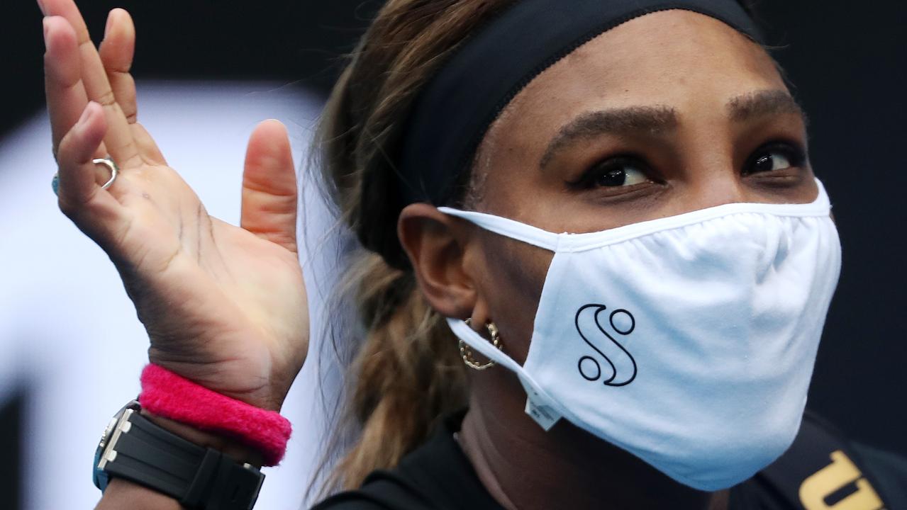 Serena Williams on Margaret Court Arena. Picture: Michael Klein