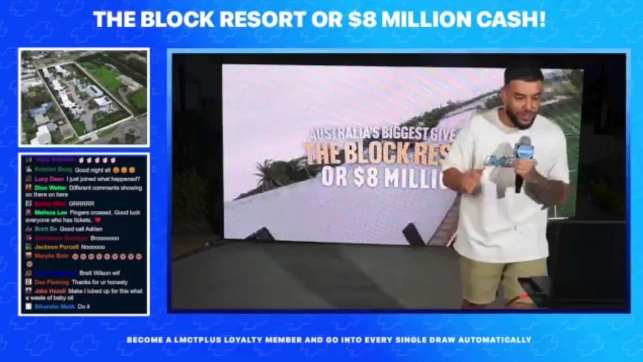 Adrian Portelli explains why he's cancelling The Block giveaway during livestream