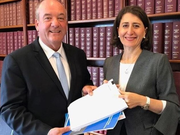 Gladys Berejiklian with Daryl Maguire, who she says she will never speak to again.