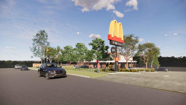 A render of the proposed Mt Evelyn McDonald's.