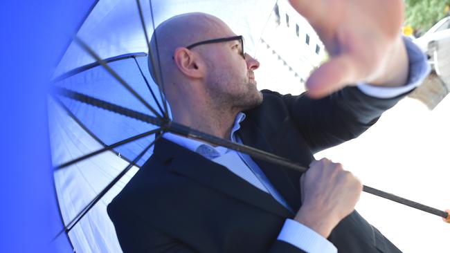 Dragi Stojanovski leaving the Melbourne Coroners court. Picture: Nicole Garmston