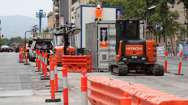 Transport Minister Stephen Mullighan says the North Tce tram extension will be “absolutely right” when finished, despite soaring temperatures making construction difficult.