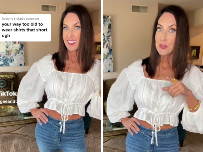 A 52-year-old woman has hit back at cruel internet trolls who said she was too old to wear crop tops.