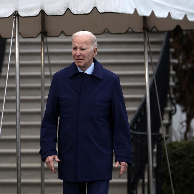 US President Joe Biden outside the White Hosue in Washington over the weekend. Picture: Getty Images