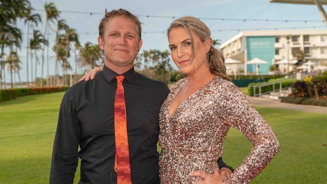 Belinda and Daniel Heikkinen at the 2022-23 NTFL Nichols Medal Night. Picture: Pema Tamang Pakhrin