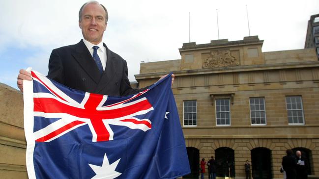 Senator Eric Abetz with his Australian flag