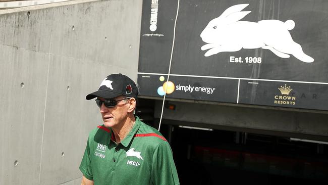 SYDNEY, AUSTRALIA - DECEMBER 04: New South Sydney Rabbitohs Coach Wayne Bennett walks out of the tunnel during a Sydney Rabbitohs training session at Redfern Oval at Redfern Oval on December 4, 2018 in Sydney, Australia. (Photo by Mark Kolbe/Getty Images)