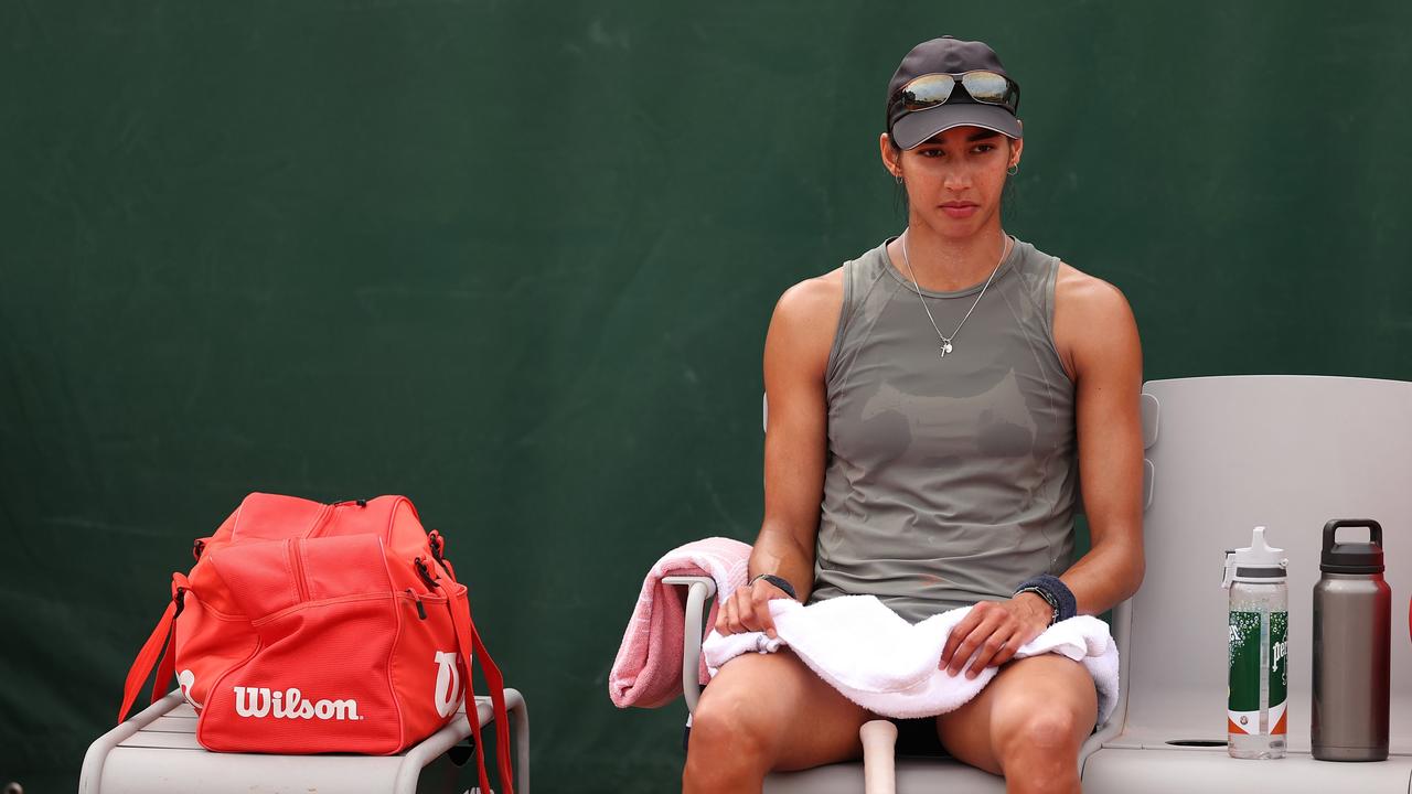 Astra Sharma suffered a disappointing defeat after serving for her French Open first-round match. Picture: Getty Images