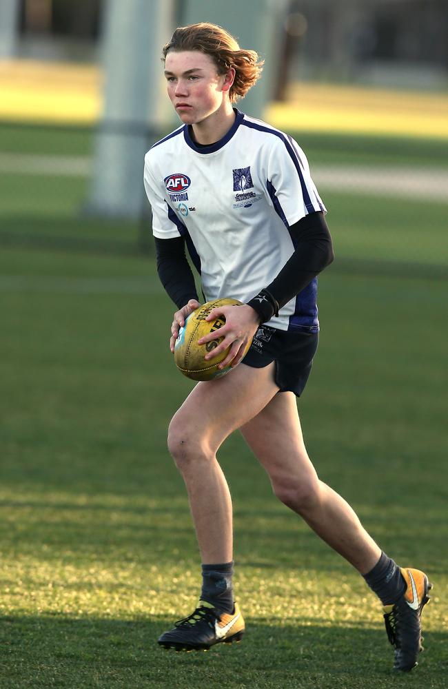 Tanner Bruhn looks like a strong outside midfielder prospect. Picture: Glenn Ferguson