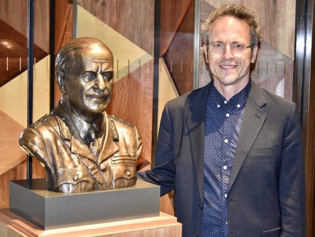 Pictured is Michael Bennett Great Grandson of Sir John Monash at the Sir John monash Centre near Villers-Bretonneux in France. Picture by  Patrick Walters