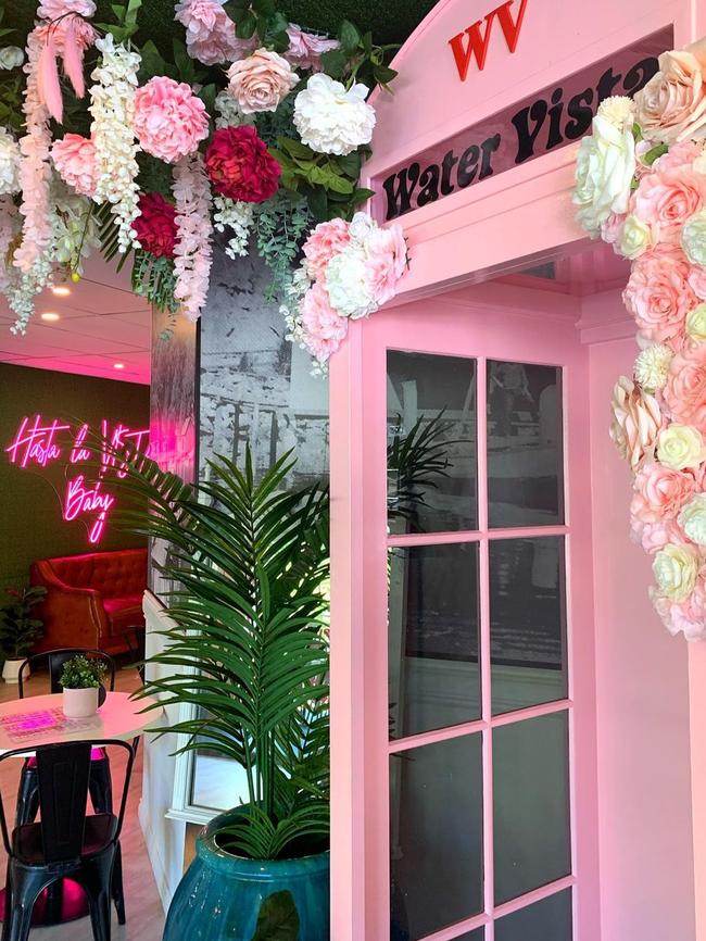 The pink phone booth was basically built for free. Picture: Instagram