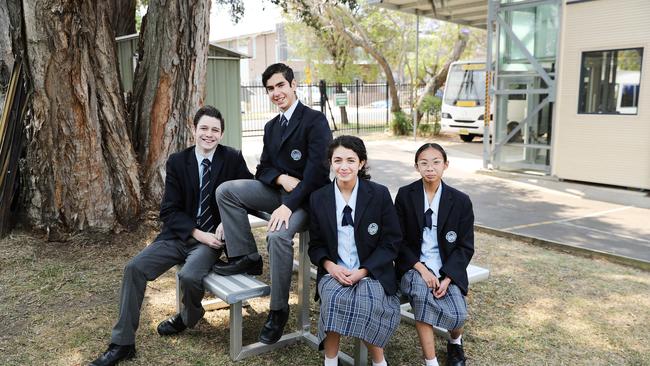 Gabriel Battistuzzi (16), Noah Fahd (16), Charlese Fahd (15), and Kayleigh Geronimo (14). Picture Rohan Kelly