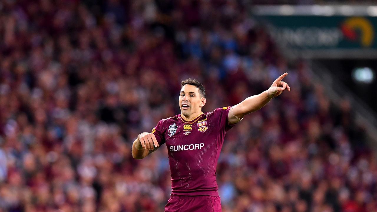 Billy Slater in action for the Maroons.