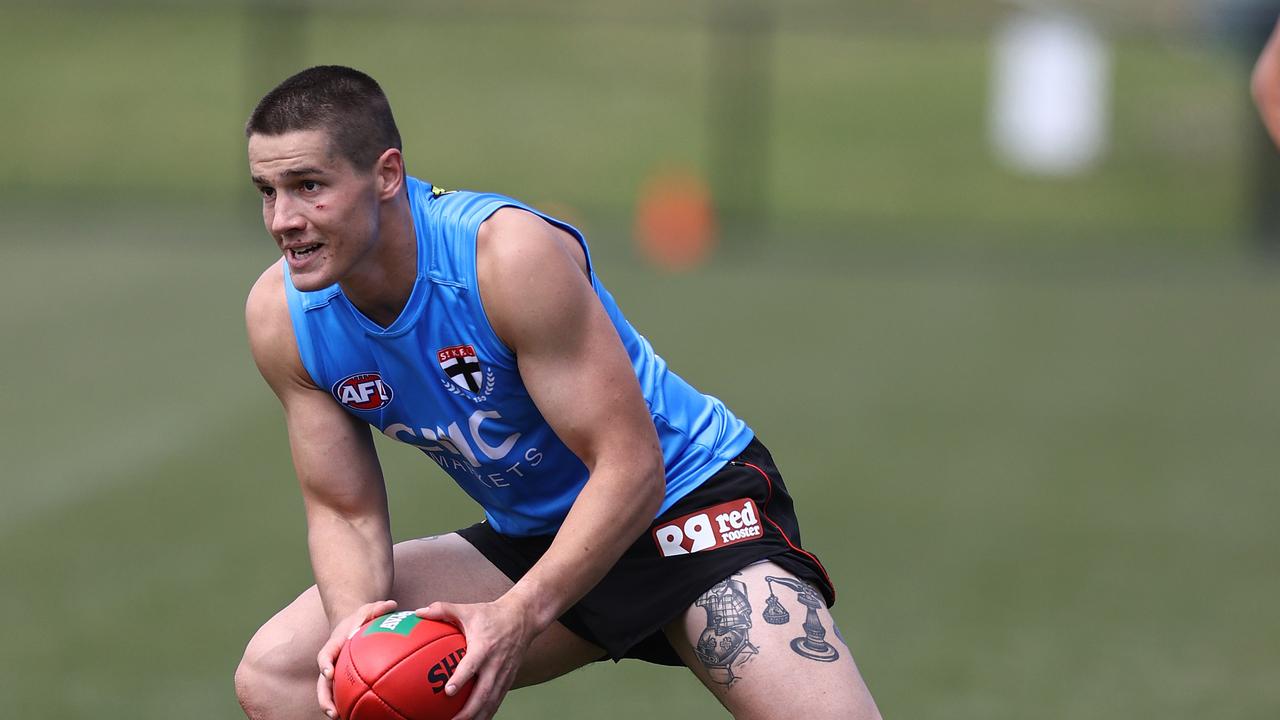 Liam Stocker traning with the Saints in December. Picture: Michael Klein