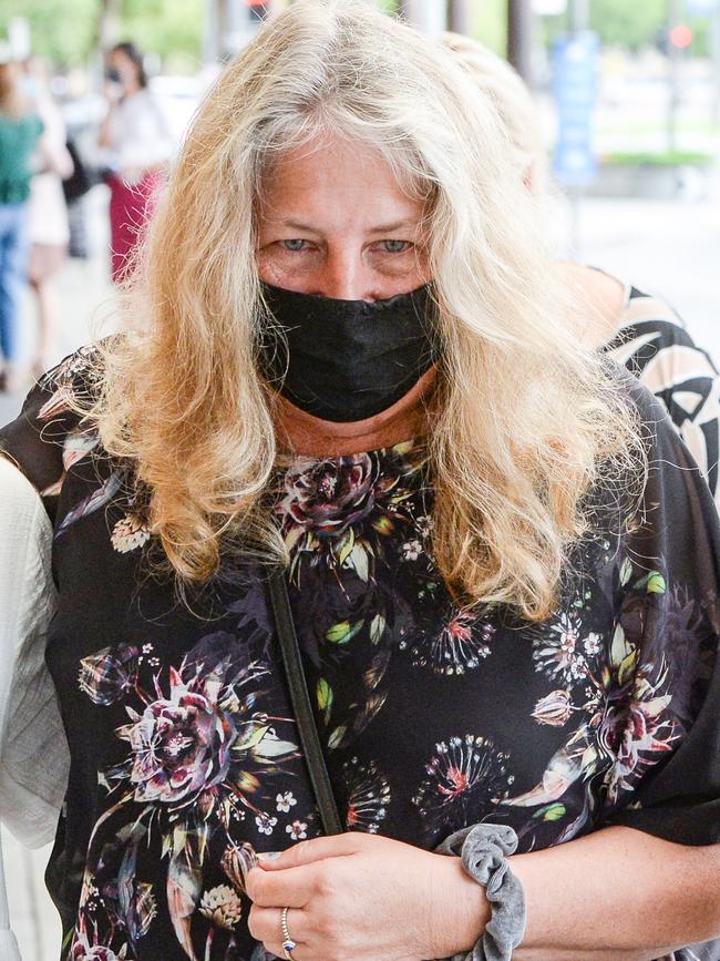 Mother of Ivy-Rose Hughes, Paula Blagrove leaving the Adelaide District Court. Picture: Brenton Edwards