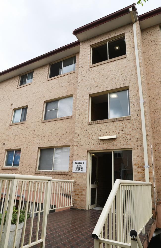 The housing commission block of units located on Levitt St, Wyong, where Mr Froggatt died. Picture: John Grainger