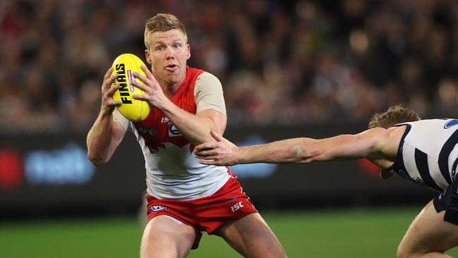 Dan Hannebery was among several Swans to fail again in a final at the MCG. Picture: Phil Hillyard