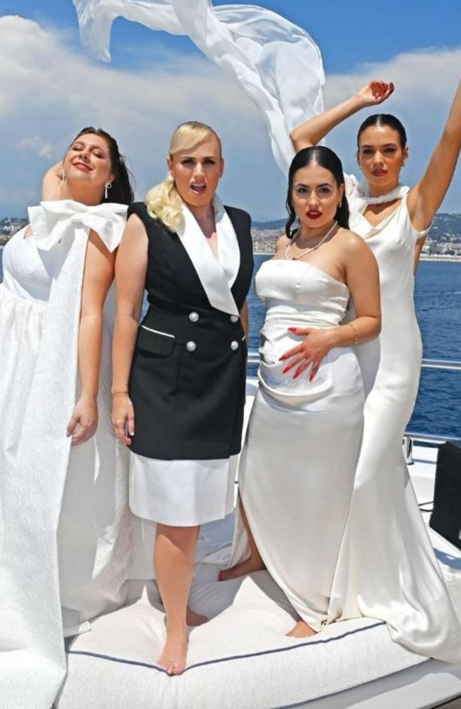 Rebel Wilson alongside The Deb co-stars Natalie Abbott, Stevie Jean and Charlotte MacInnes as they promote the film in Cannes. Picture: Instagram