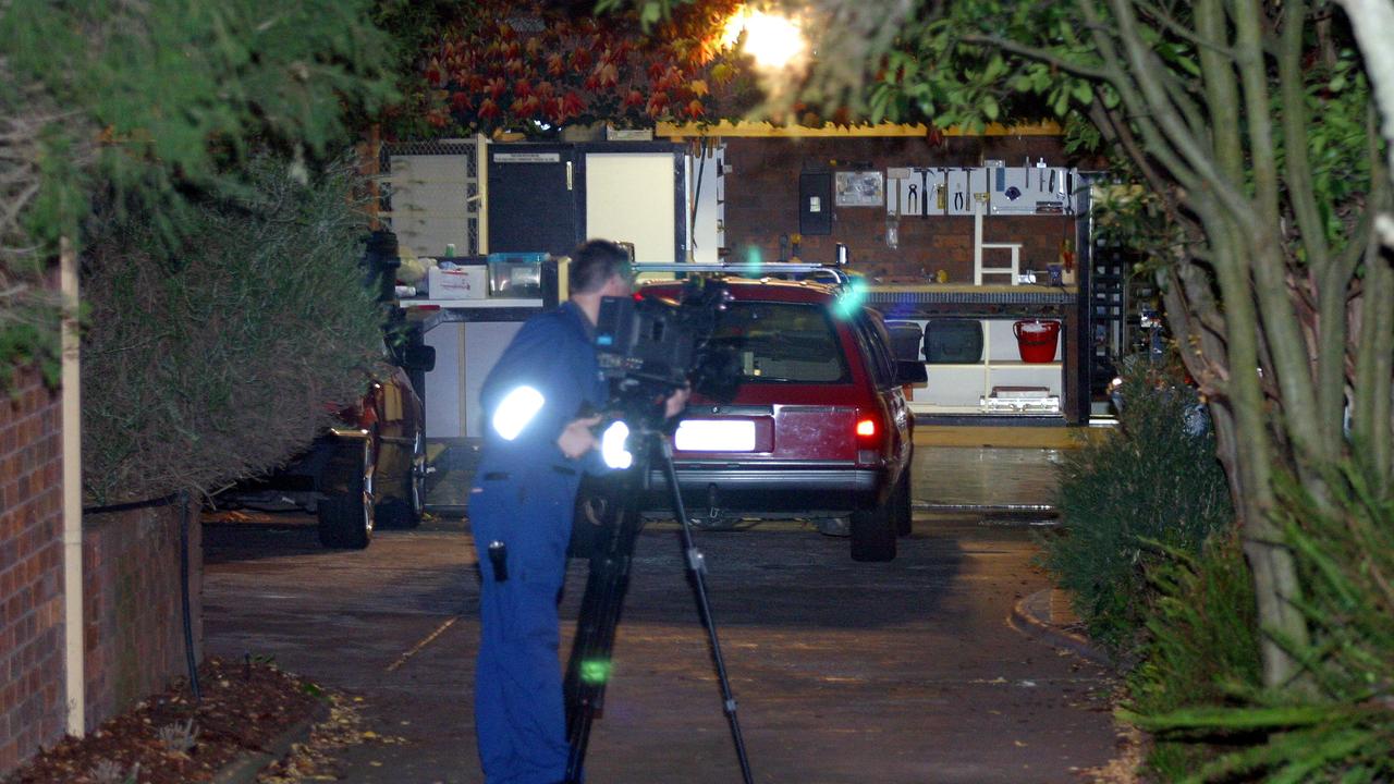 Police at the scene of the shooting of Graham Kinniburgh. Picture: Darren Mcnamara