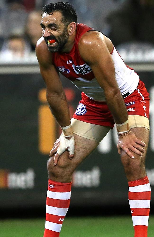 Goodes had already been subjected to boos before the dance. Picture: Wayne Ludbey