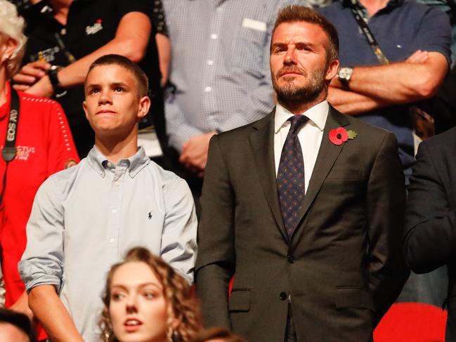 More special guests! David Beckham and son Romeo Beckham! Picture: Chris Jackson/Getty Images for the Invictus Games Foundation