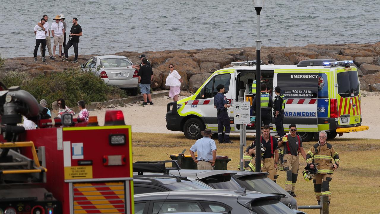 Emergency services at the scene. Picture: Mark Wilson