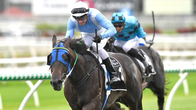 James Orman steers Master Jamie to victory at Eagle Farm. Picture: AAP