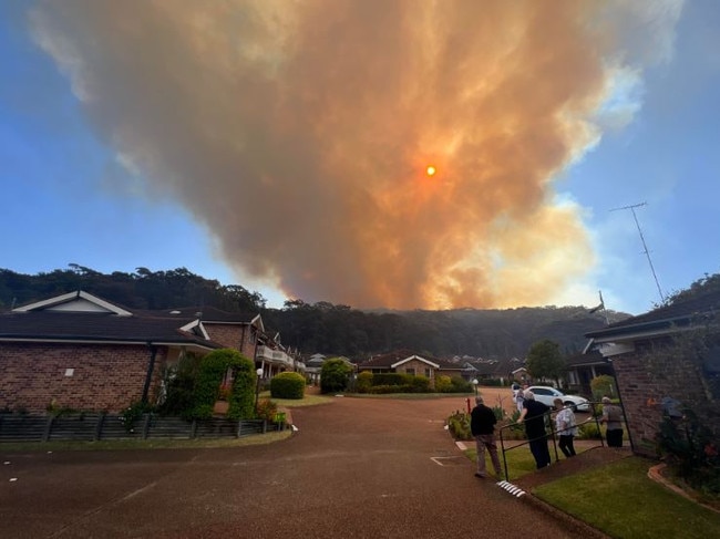 The fire was moving towards the Cromer Heights and Beacon Hill area. Picture RFS