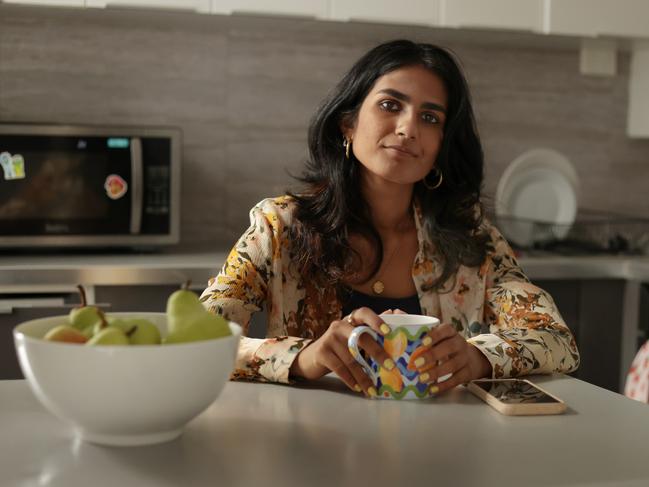 Sydney University Arts and Law student Varsha Yajman, 21, dealt with an eating disorder through high school and lockdown. Picture: Jane Dempster/The Australian