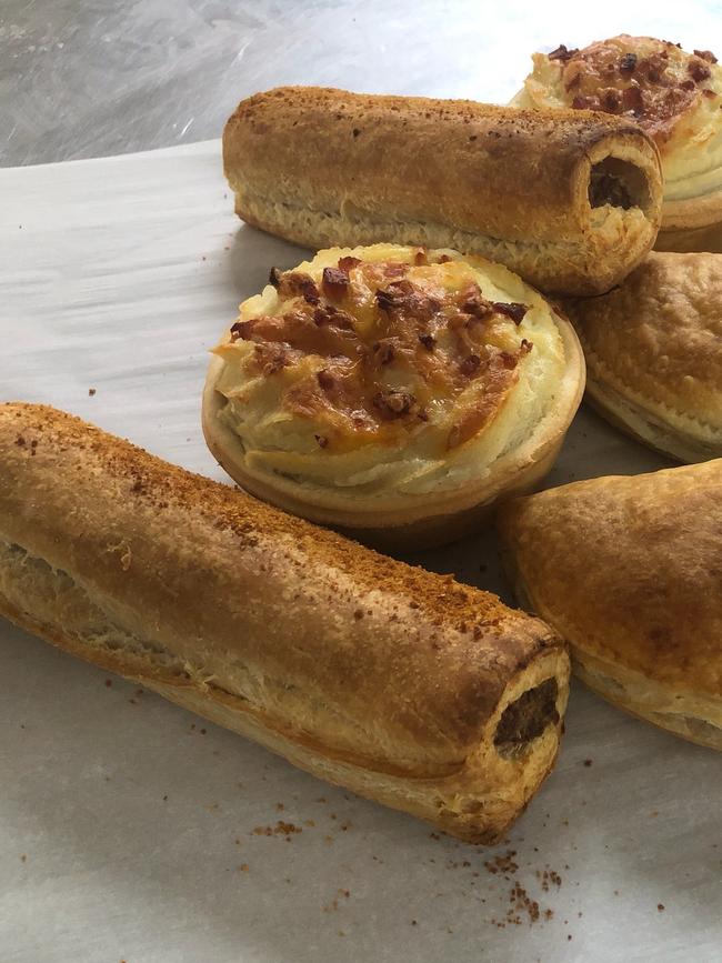 Sausage rolls and pies from Bamera Bakery. Picture: Supplied