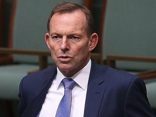 Tony Abbott arriving for Question Time in the House of Representatives Chamber, Parliament House in Canberra. Picture Kym Smith