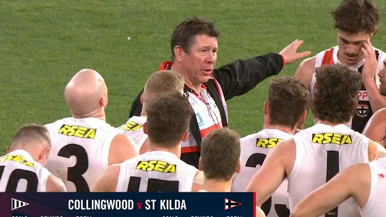 Brett Ratten wasn't happy at half-time.