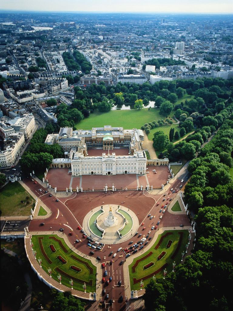 A look at the stunning Buckingham Palace from above. Picture: Getty