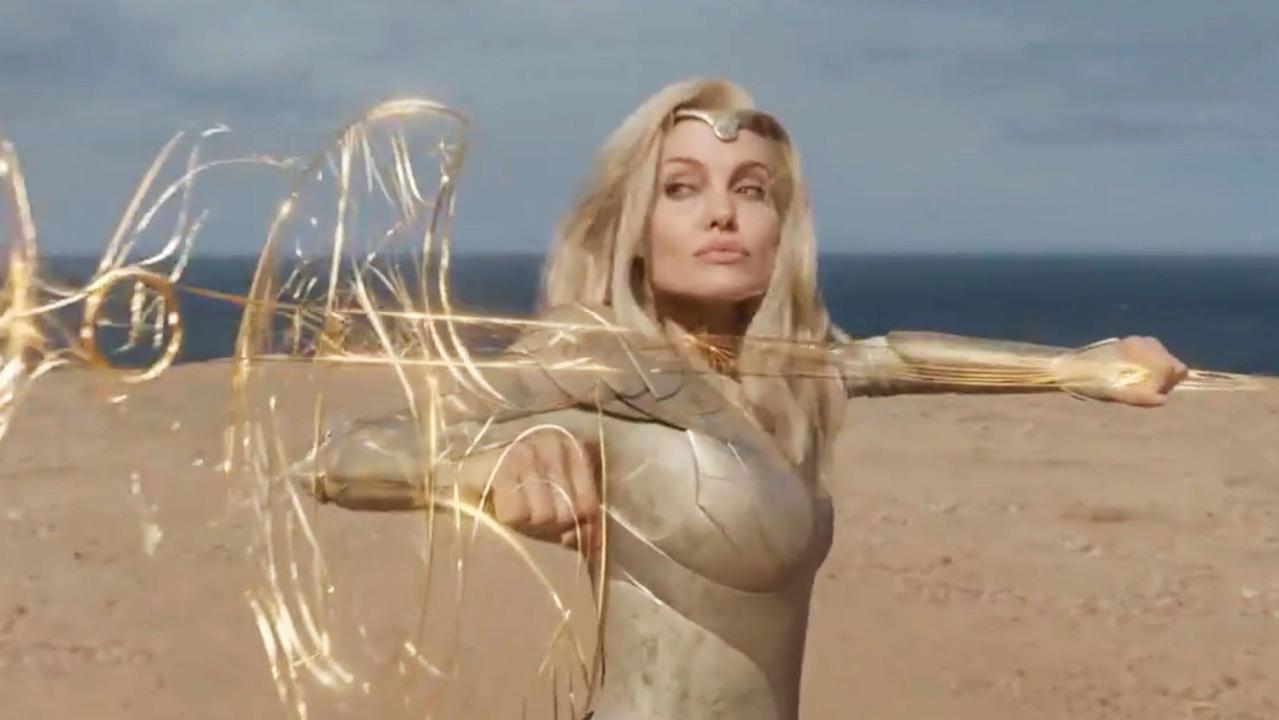 Angelina Jolie in Eternals as Thena. Picture: Marvel Studios