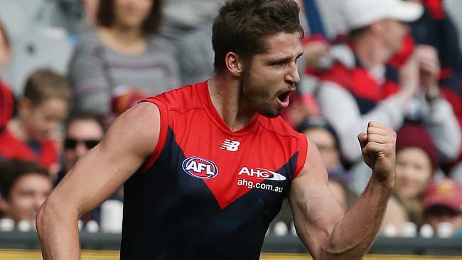 Jesse Hogan is leading the Melbourne resurgence. Picture: Wayne Ludbey