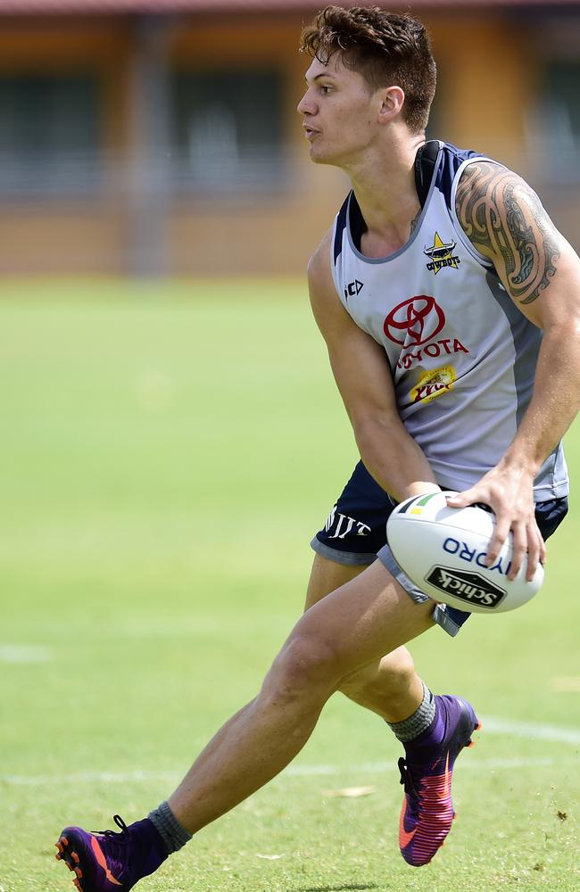 Kalyn Ponga at pre-season training for the Cowboys.