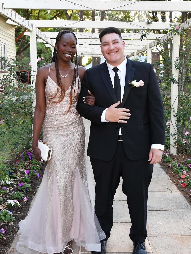 Grace Deng and Logan Morrish at Glennie School Formal. Picture: Patrick Woods.