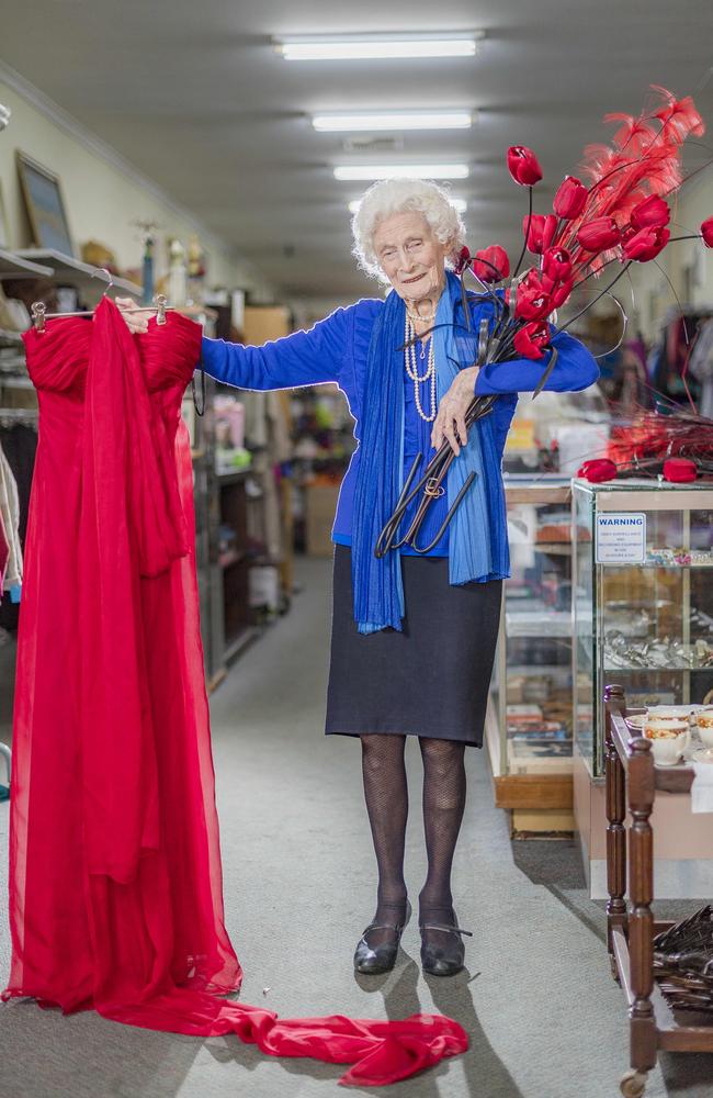 Glamorous grandma Freda Miles continues to work five days a week for various charities. Picture: Jason Edwards