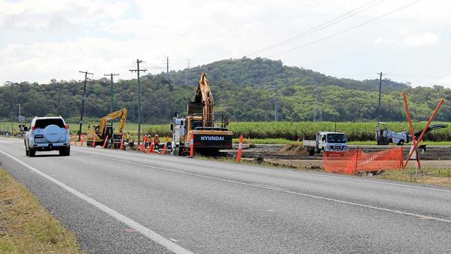 The Department of Transport and Main Roads (TMR) have closed Bald Hill Rd between Sugar Shed Rd and south of Cinnamon Dr for realignment work ahead of Mackay Ring Road construction. Here's a view from Sugar Shed Rd of the work. Picture: Luke Mortimer