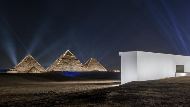 The runway for Dior Men Fall 2023 Show had a stunning thousand year old backdrop, The Giza Pyramids