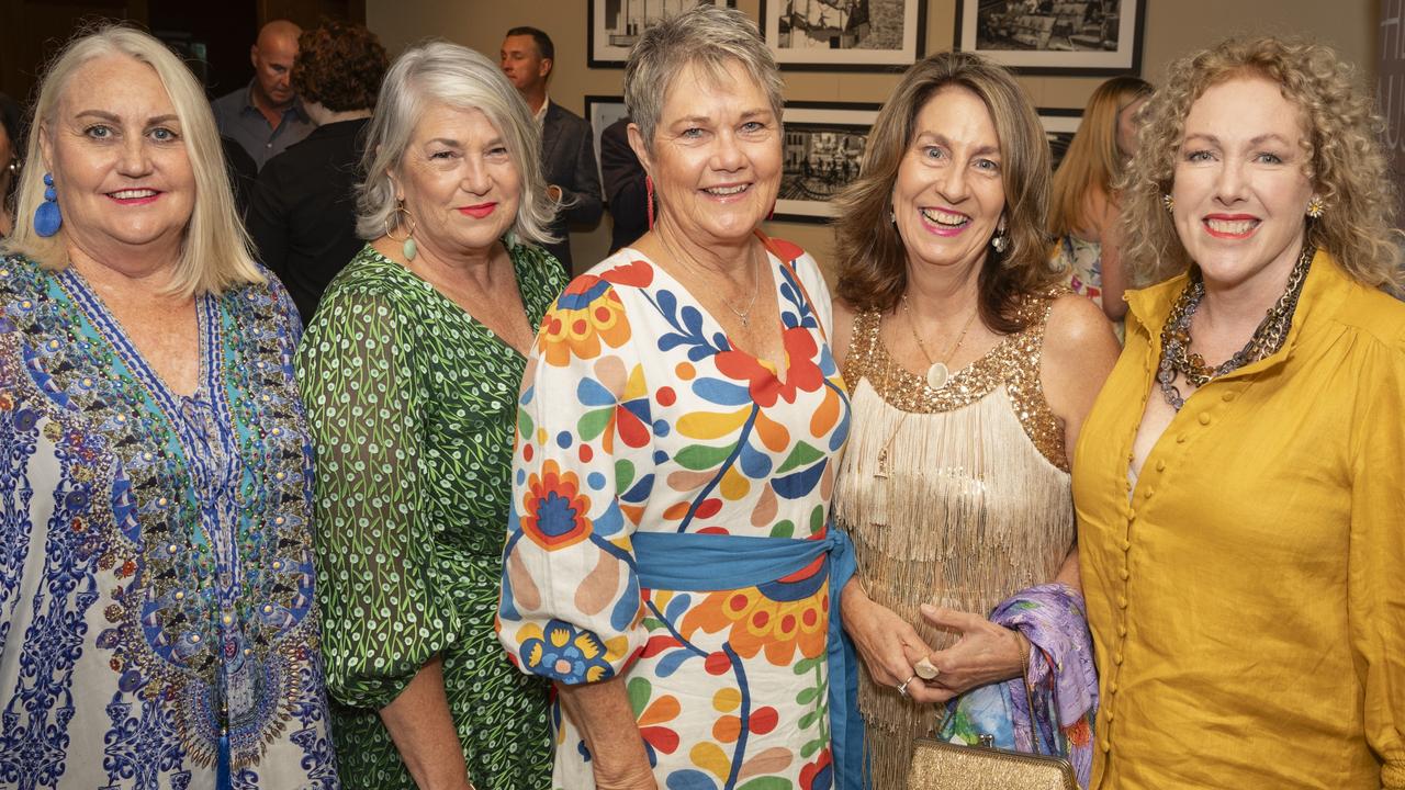 Vicki Lorrimer, Jane Degnian, Ruth Logan, Liz Wagner and Karen Canning at Empire Theatre, Saturday, February 10, 2024. Picture: Kevin Farmer