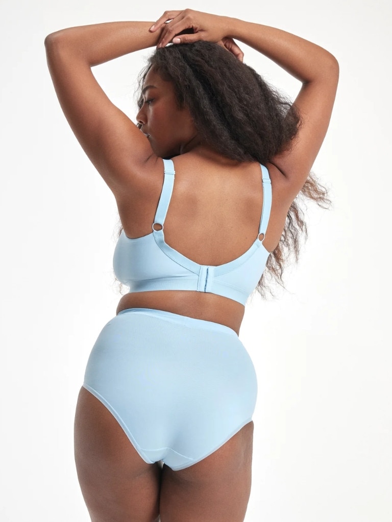 Support Wirefree Bralette and Bio High Waist Brief. Picture: Nala.