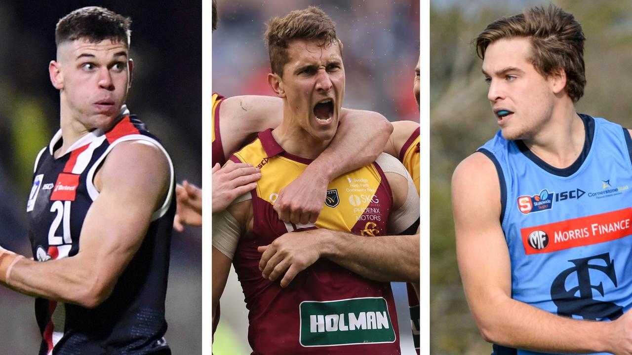 Mature-age state league gems: Mitch Cox, Greg Clark and Casey Voss.