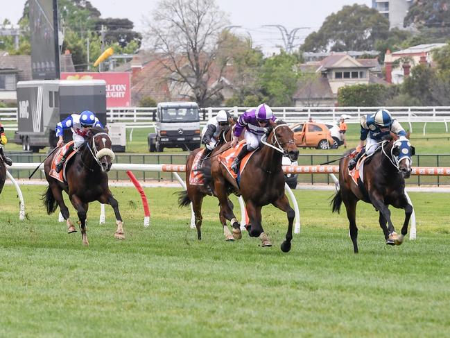 Sunsets ridden by John Allen wins the Neds Classic at Caulfield Racecourse on October 21, 2023 in Caulfield, Australia. (Photo by Reg Ryan/Racing Photos via Getty Images)