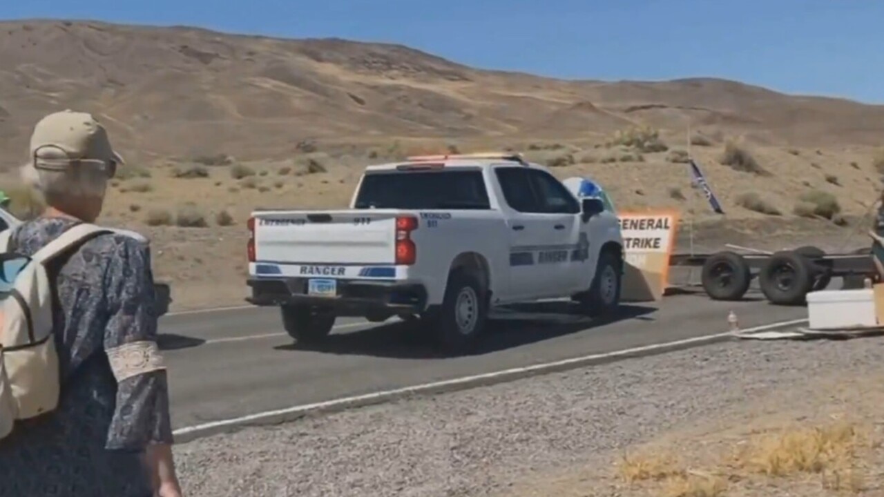 How Nevada Police ‘dealt with’ climate protesters blocking road to