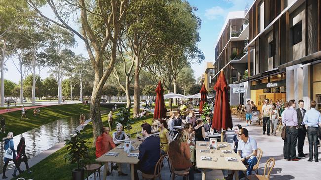 The future Sydney Science Park is set over 250 hectares and is within the Western Sydney Employment Area. It will include 3400 homes. Artist’s impression supplied by Penrith Council.