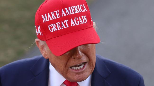 Donald Trump speaks to reporters as he prepares to depart the White House on Friday for his Mar-a-Lago resort in Palm Beach, Florida. Mr Trump said visiting Ukrainian leader Volodymyr Zelensky had ‘overplayed his hand’. Picture: AFP